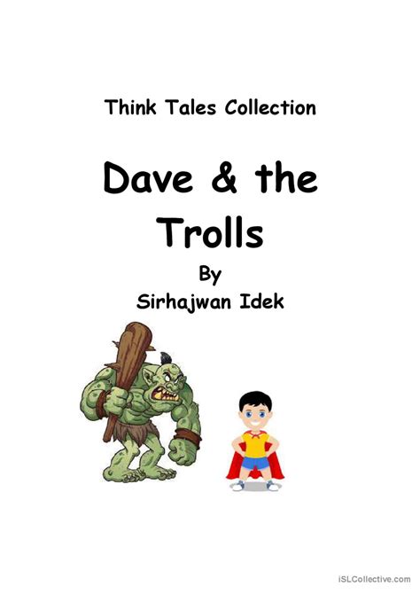 Think Tales 30 Dave And The Trolls English Esl Worksheets Pdf And Doc