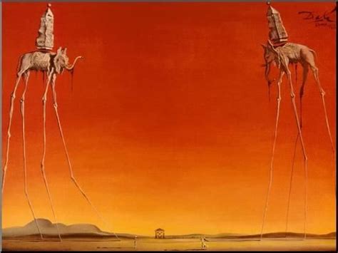 The Elephants C1948 Mounted Print Salvador Dalí