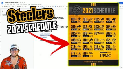 Pittsburgh Steelers 2021 Schedule Reaction Youtube