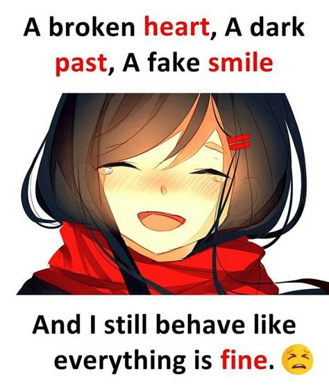 Anime Sad Fake Smile Quotes