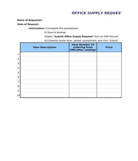 Free Office Requisition Forms In Pdf Excel