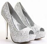 High Heel Shoes Silver Photos