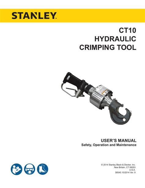 Ct10 User Manual Stanley Hydraulic Tools Manualzz