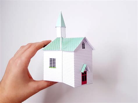 Printable Paper Church A Paper Model To Enjoy Crafting With Etsy