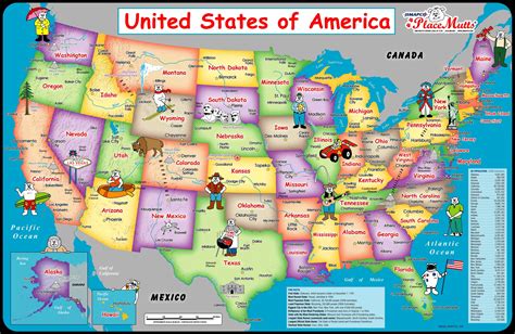 Us Map Vacation Spots Carolina Map