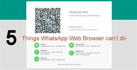 Whatsapp web is one type of whatsapp version to use whatsapp on your android phone & windows pc at the same time. 5 Things WhatsApp Web Browser can't do Problems