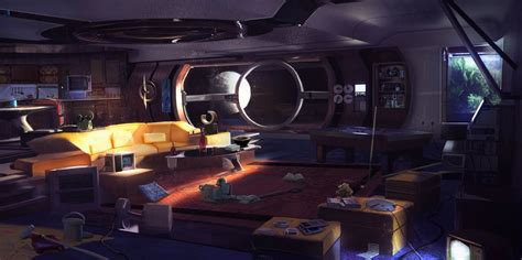 Concept and ui artist on warframe janice chu has shared some thoughts on game art, creation of. Family Room by TylerThullCreations | Spaceship interior ...