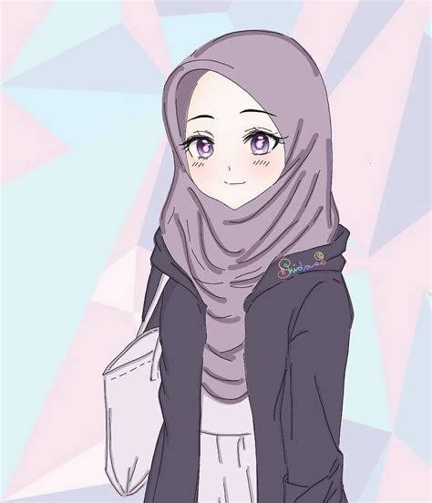 Cara Gambar Anime Hijab Imagesee