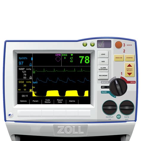 Simulated Patient Monitor Defibrillator Zoll R Series Vital Signs