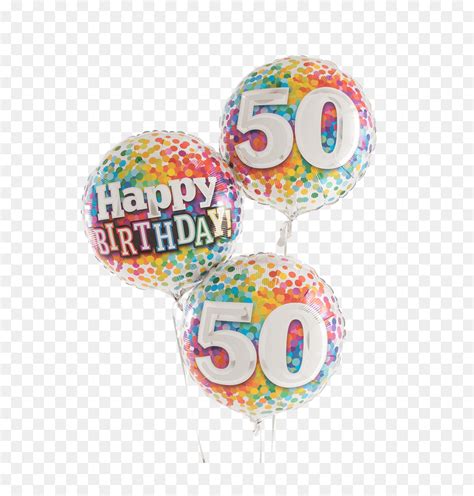50 Rainbow Confetti Birthday Balloons 50th Birthday Balloons