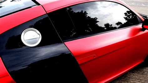 Audi R8 Full Wrapped In Stain Red Chrome By Impressive