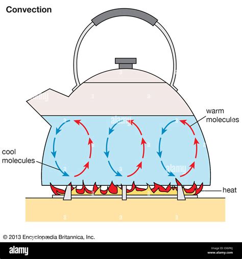 Convection Currents Vector Illustration Labeled Diagr