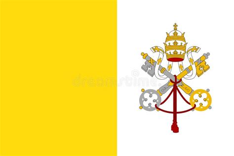 Bandera Del Estado De La Ciudad Del Vaticano Ilustración Del Vector