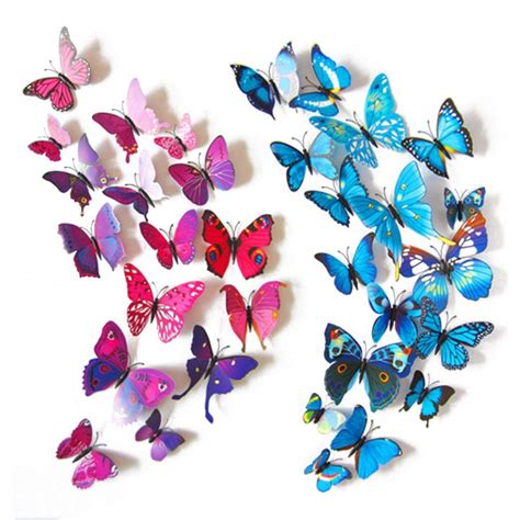 What to do with 3d butterfly paper craft? 24 PCS 3D Butterfly Wall Stickers Crafts Butterflies DIY ...