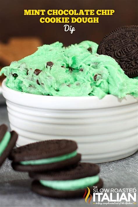 Mint Chocolate Chip Cookie Dough Dip The Slow Roasted Italian