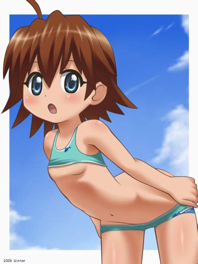 Awa Haruka Saru Getchu Saru Getchu Blue Eyes Brown Hair Swimsuit