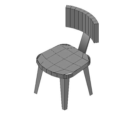 Modern Dining Chair 3d Model In Autocad Drawings Cadbull
