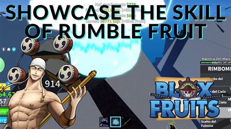 Showcase The Skill Of Rumble Fruit Blox Fruits Roblox Youtube
