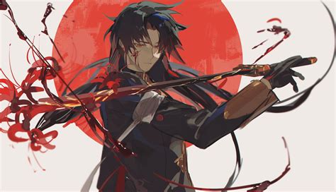 long hair, Blade (Honkai: Star Rail), anime boys, sword, Honkai: Star