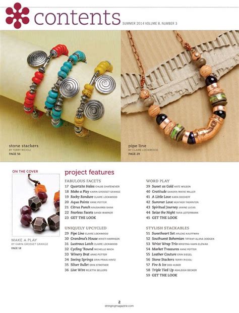 jewelry stringing summer 2014 digital edition beading beading digital magazines magazines