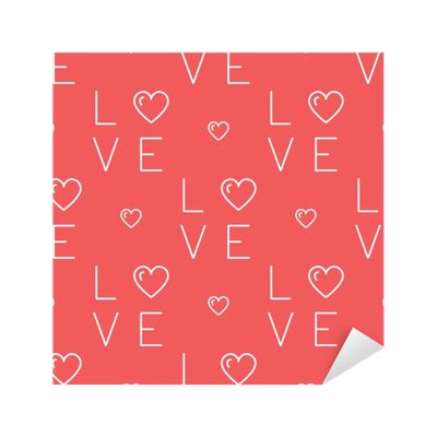 Sticker Modèle d'amour sans soudure, l'amour de texte et ...