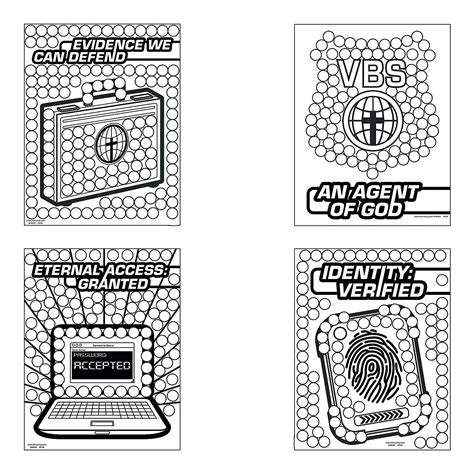 Agents Of Truth Vbs Dot Marker Sheets Activity Books Stationery