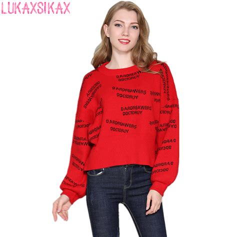 Lukaxsikax Fashion Designer 2018 New Autumn Winter Women Warm Sweater