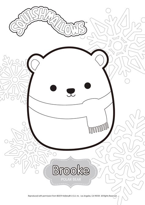 Encourage him to make stories that go with these coloring sheets. Brooke from Squishmallows Coloring Pages - XColorings.com