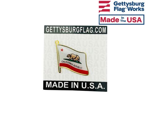 California State Flag Lapel Pin Made In Usa Etsy