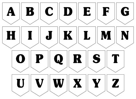 Free Printable Letters For Banners Entire Alphabet