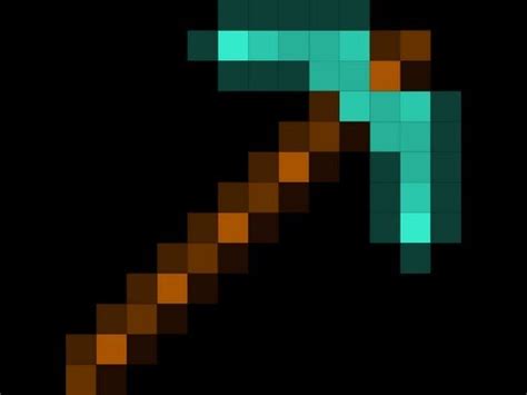 (step 13) connect to the top line. how to draw a minecraft pickaxe (pixel art) - YouTube