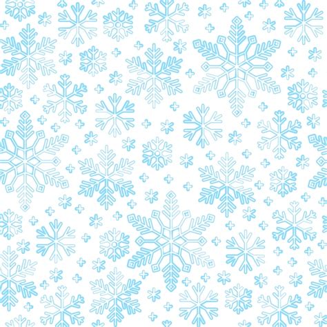 Premium Vector Snowflake Seamless Pattern Winter Line Snow