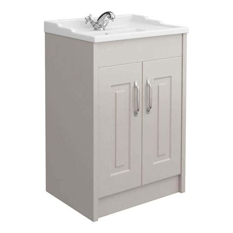 How tall are bathroom vanities? York Traditional Grey Bathroom Basin Unit | Victorian ...