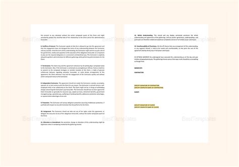 Simple business agreement between two parties. Business Agreement between Two Parties Template in Word ...