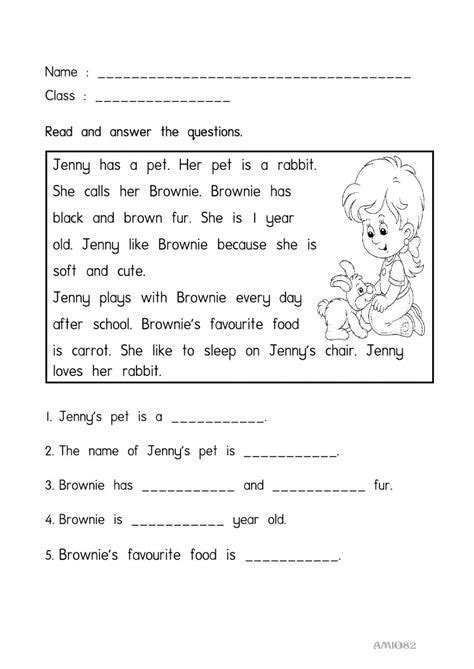 Amazing Reading Comprehension Worksheet For Grade 1 Pdf Reading