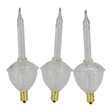 Pack Of 3 Clear C7 Retro Bubble Light Replacement Christmas Bulbs