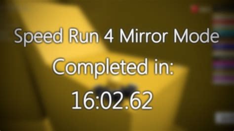 Roblox Speed Run 4 Mirror Mode 30 Levels Completed In 1602628