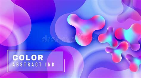 Abstract Liquid Bubble Gradient Vector Background Stock Vector