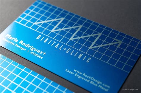 What makes a business card effective? Laser Engraved Blue Metal Business Cards