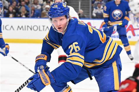 sabres rasmus dahlin set to play after one game absence buffalo hockey beat