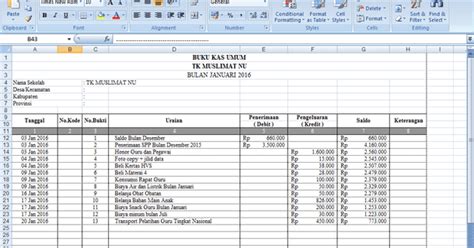 Buku Kas Contoh Format Laporan Keuangan Bulanan Excel Nusagates