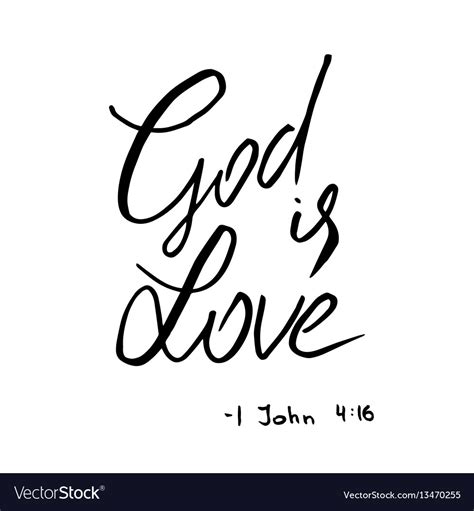 God Is Love Quote Lettering Royalty Free Vector Image
