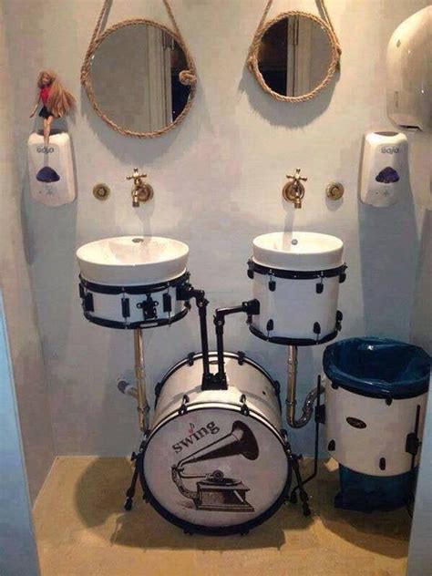 Drum Set Bathroom Pics