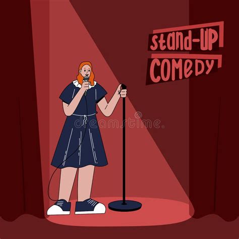 Female Stand Comedian Stock Illustrations 82 Female Stand Comedian Stock Illustrations