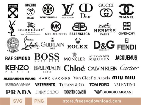 list of designer clothing brands gambar png
