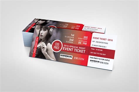 Modern Event Ticket Design Template Ticket Design Ticket Design