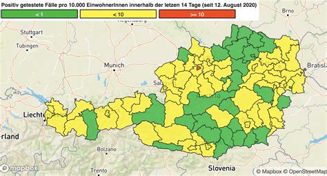 Allgemeine information zu den ampelfarben und maßnahmen. Corona-Ampel: Diese sechs Bezirke Österreich haben fast ...