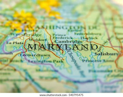 Geographic Map Us State Maryland Washington Stock Photo Edit Now