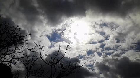 Time Lapse Of Rain Clouds Covering The Sun Youtube