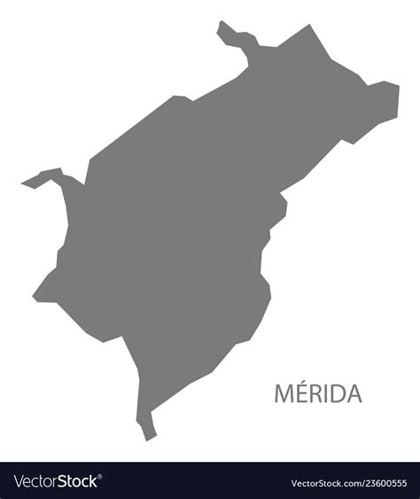 Merida Venezuela Map Grey Royalty Free Vector Image